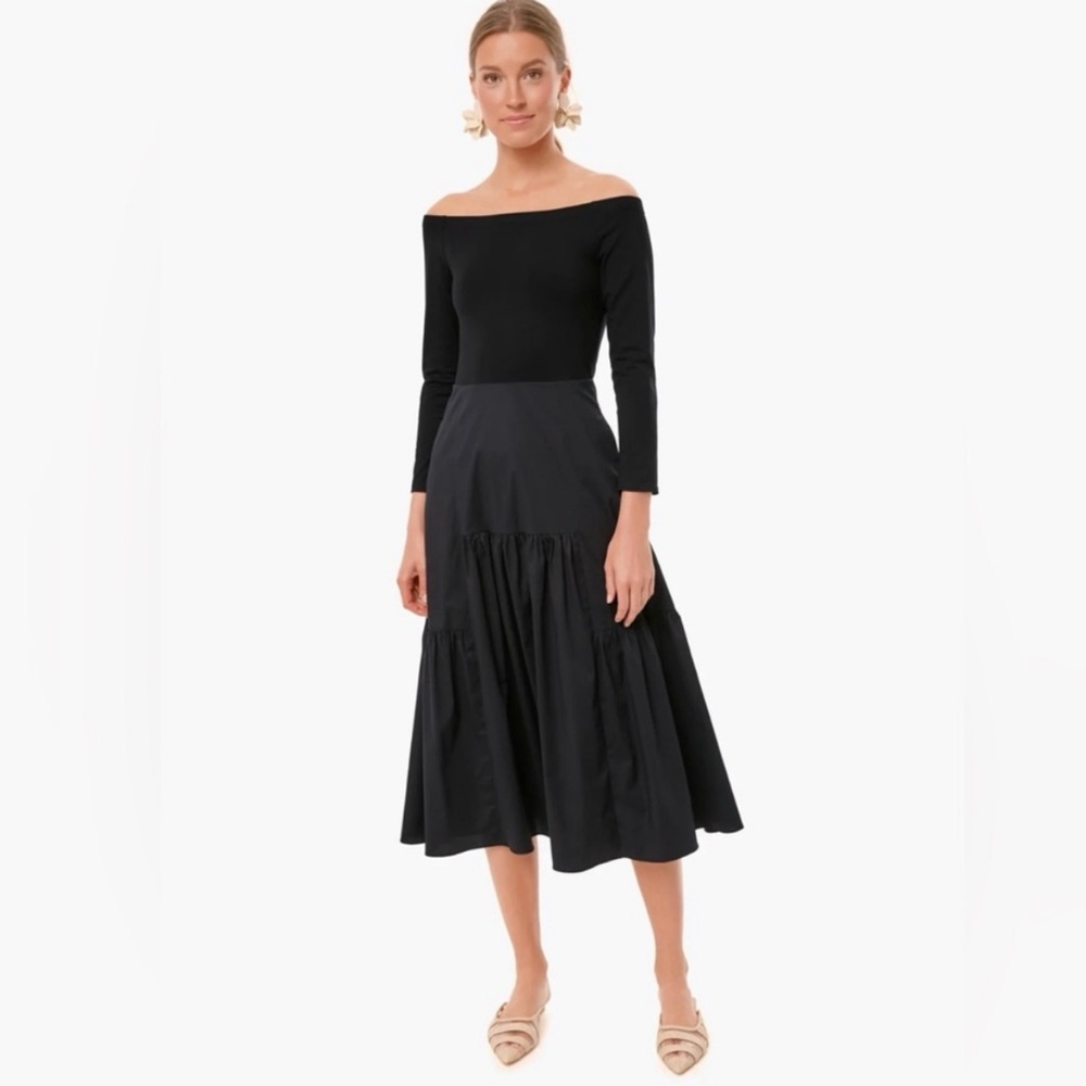 Tuckernuck dress xs black midi gorgeous